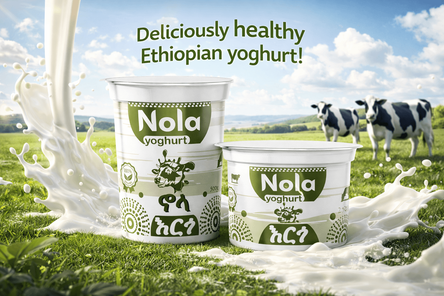 Peaceful cows grazing on a lush green pasture